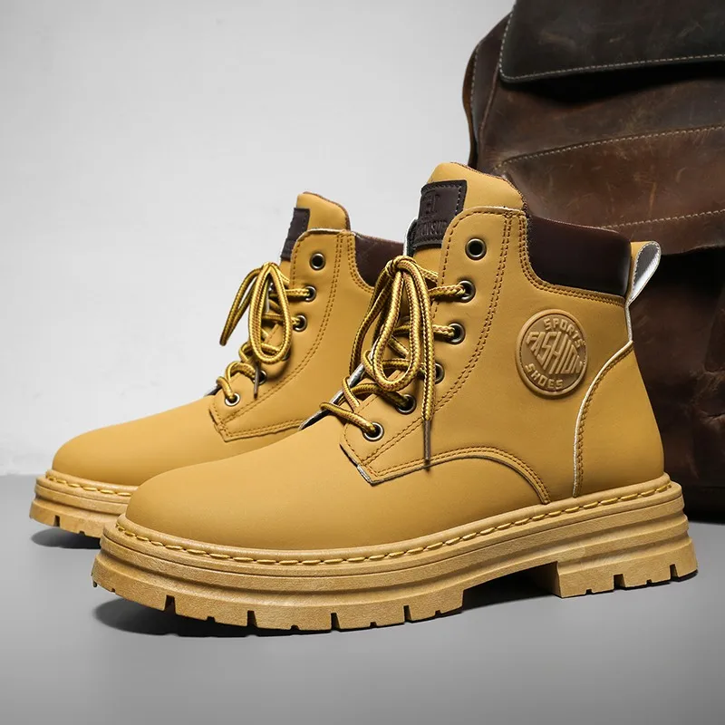 2025Autumn Winter Comfortable High-Quality Big Head Work Leather Shoes Trendy Fashion Yellow Horn Martin Boots for Men39-44
2025Autumn Winter Comfortable High-Quality Big Head Work Leather Shoes Trendy Fashion Yellow Horn Martin Boots for Men39-44