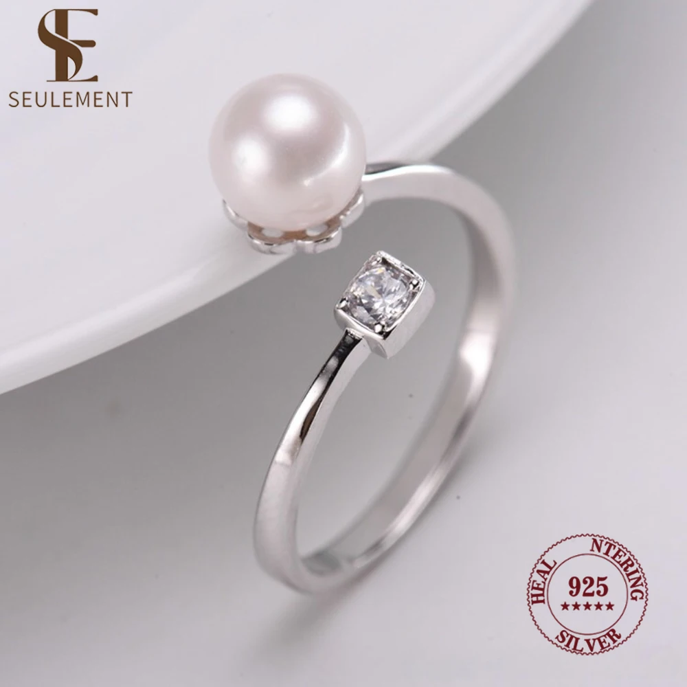 Seulement Sterling Silver 925 Rings for Women Zircon Inlaid Adjustable Opening Pearl Ring Jewelry Fashion Finger Accessories
Seulement Sterling Silver 925 Rings for Women Zircon Inlaid Adjustable Opening Pearl Ring Jewelry Fashion Finger Accessories