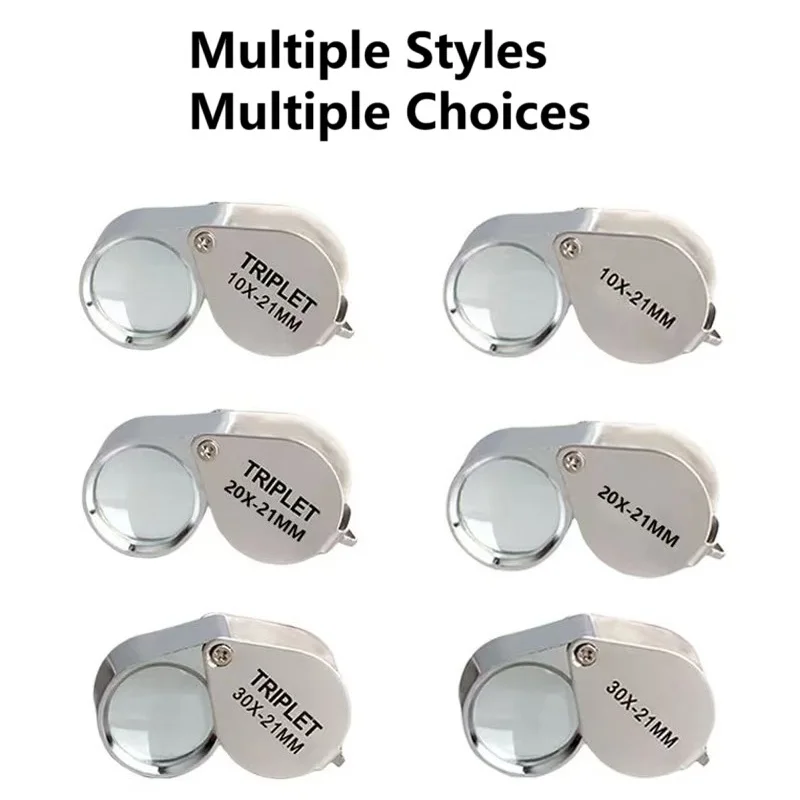 Folding Metal Diamond-Jewelry-Antique-Jade-Coins Identification Glass Magnifier, 10x & 20x Magnification
Folding Metal Diamond-Jewelry-Antique-Jade-Coins Identification Glass Magnifier, 10x & 20x Magnification