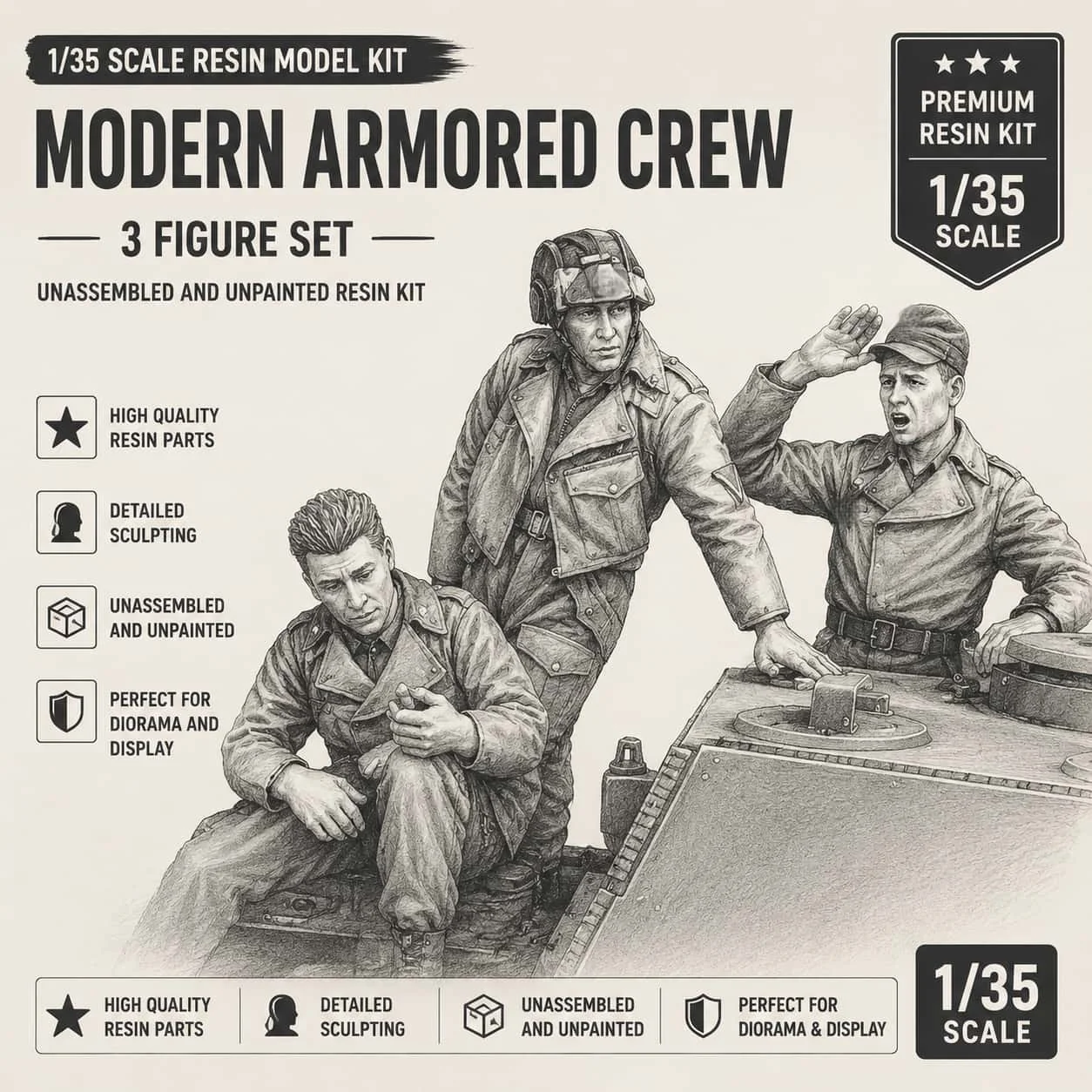 High Quality Cast Resin Model Assembly Kit 1/35 Observer Member, Unpainted, Needs To Be Assembled,GK
High Quality Cast Resin Model Assembly Kit 1/35 Observer Member, Unpainted, Needs To Be Assembled,GK
