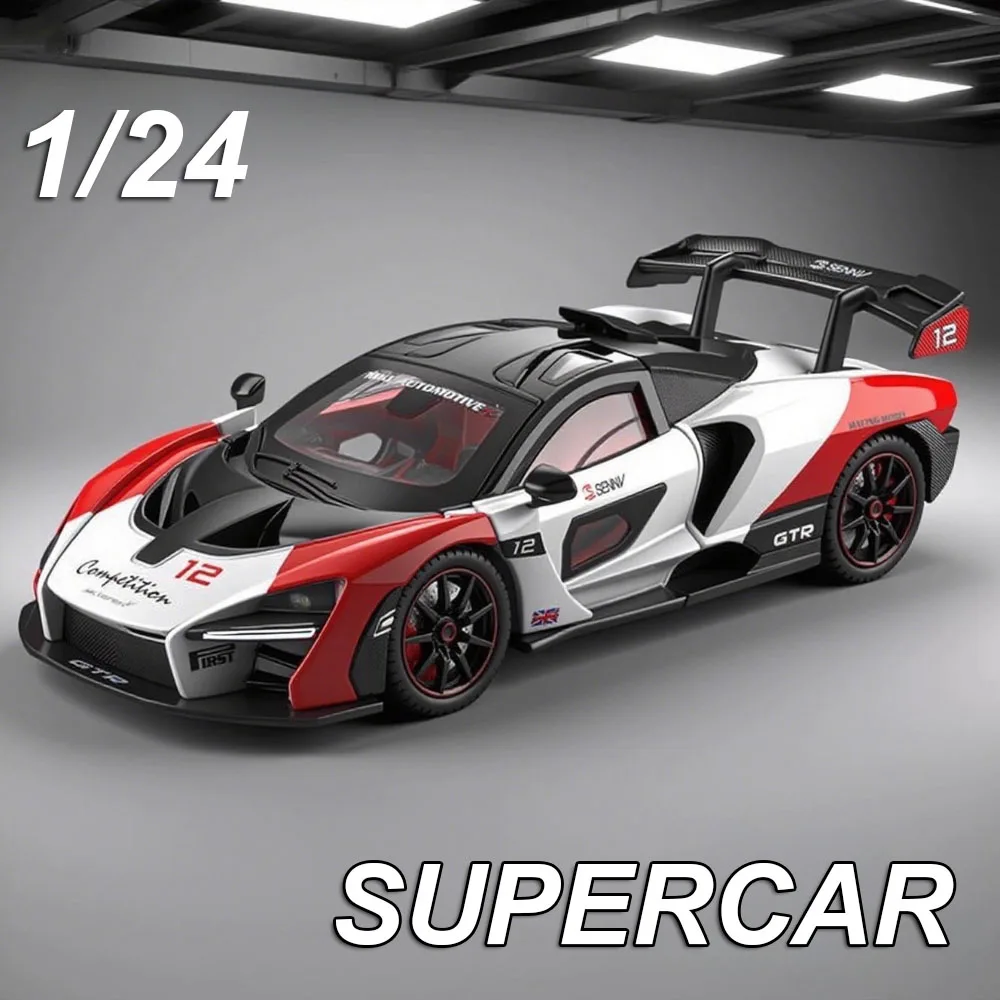 1:24 Alloy Diecast Senna GTR Models Toys Sports Car Ornament Four Wheel Suspension Sound Light Pull Back Vehices Christmas Gifts
1:24 Alloy Diecast Senna GTR Models Toys Sports Car Ornament Four Wheel Suspension Sound Light Pull Back Vehices Christmas Gifts