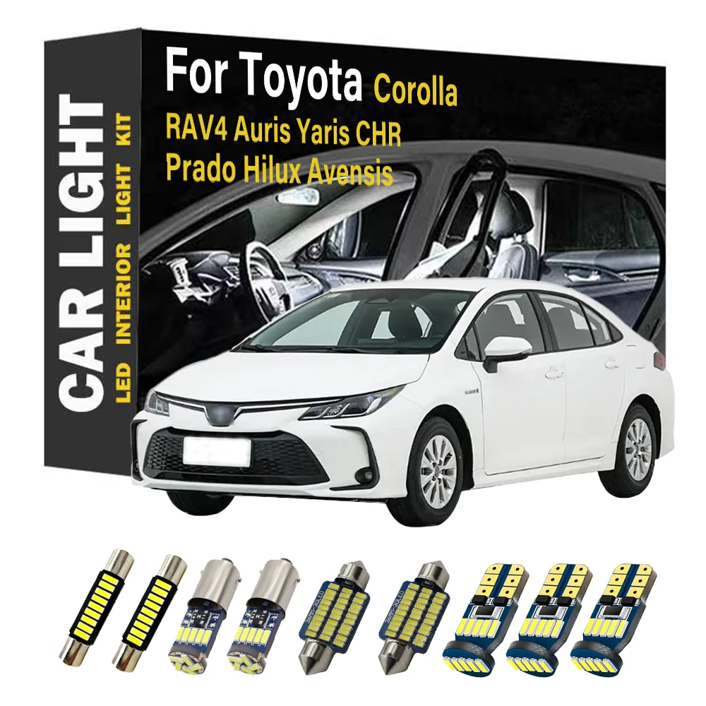 LED Interior Dome Reading Map Light Bulb Kit For Toyota Corolla RAV4 CHR C-HR Avensis T25 T27 Auris Prado LC 120 150 Yaris Hilux
LED Interior Dome Reading Map Light Bulb Kit For Toyota Corolla RAV4 CHR C-HR Avensis T25 T27 Auris Prado LC 120 150 Yaris Hilux