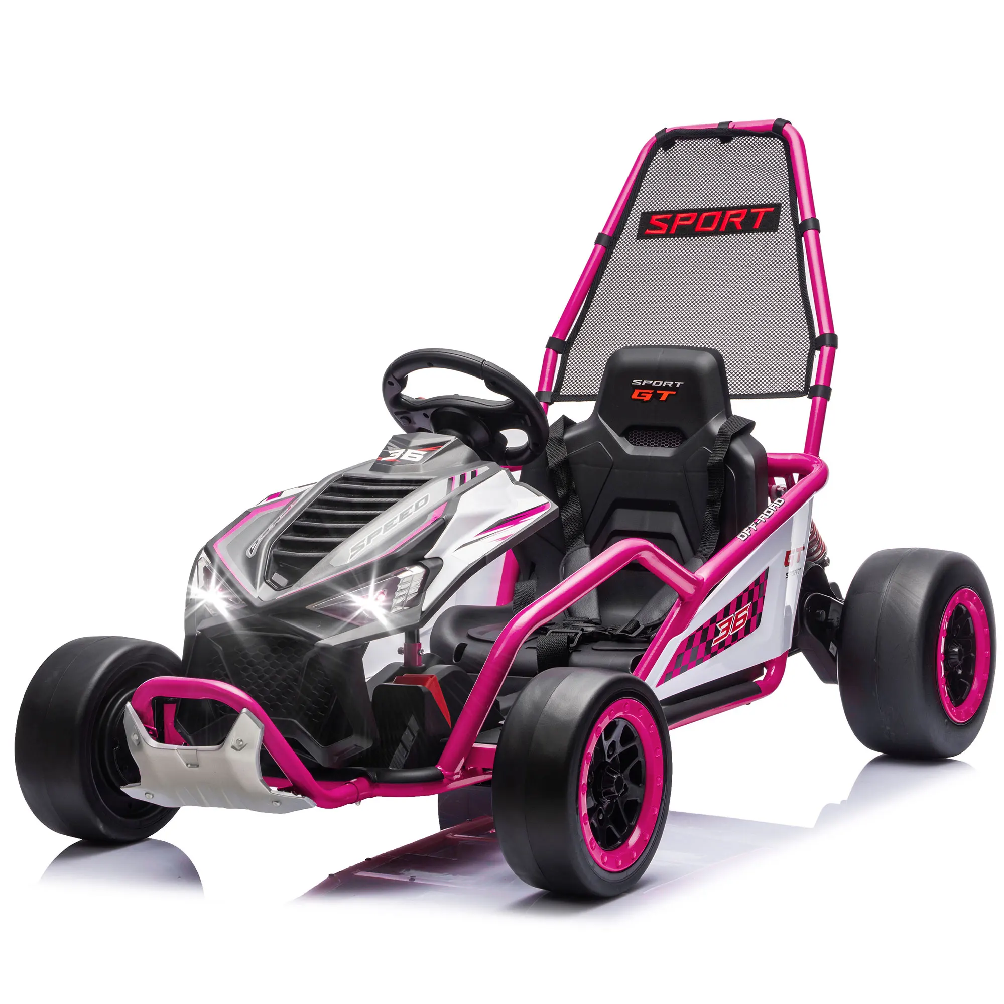 Kids Electric Ride On Toy 24V 400W Go Kart with Bluetooth EVA Tires Suspension Safety Harness Music Ages 6-12
Kids Electric Ride On Toy 24V 400W Go Kart with Bluetooth EVA Tires Suspension Safety Harness Music Ages 6-12