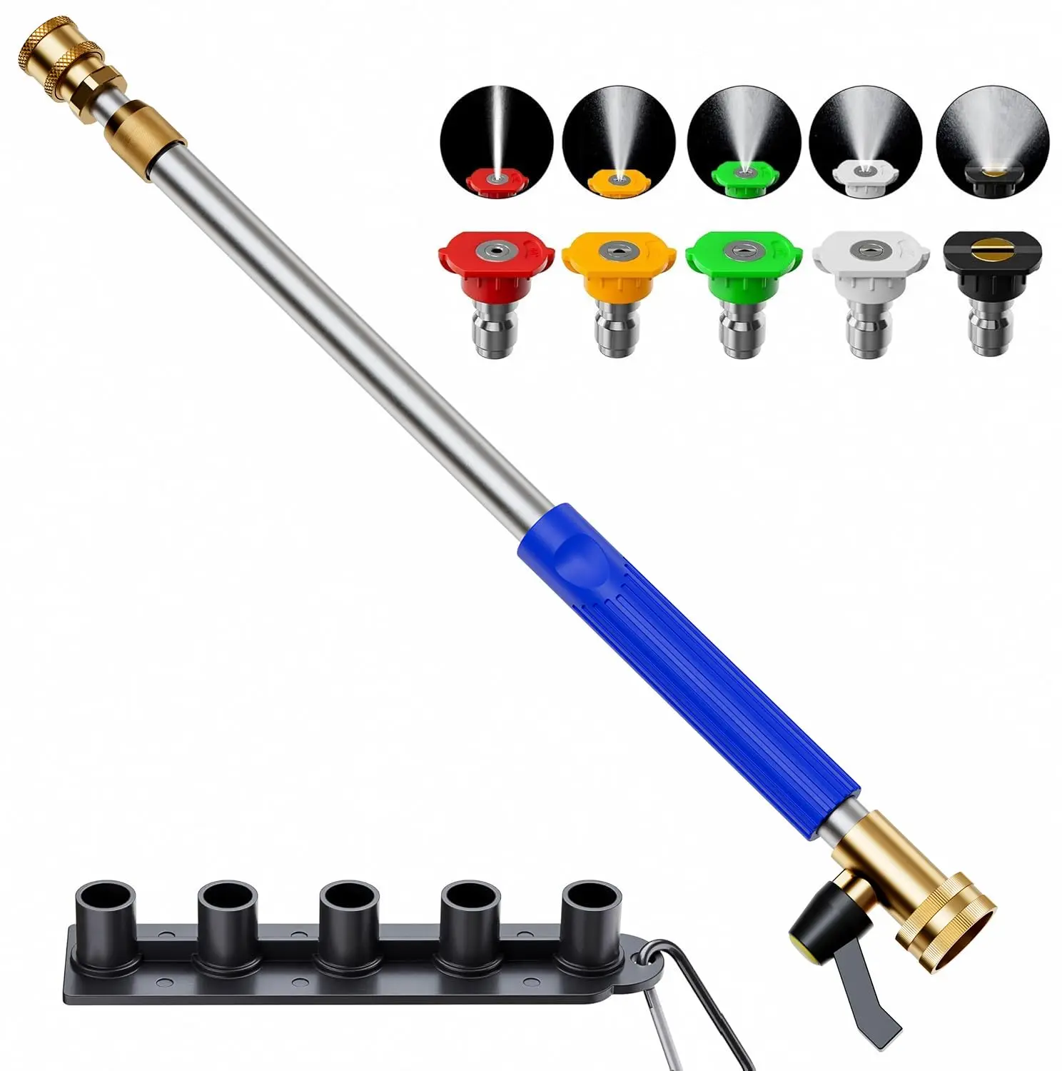 Upgraded Retractable High-Pressure Spray Wand 18–33in Telescopic with 5 Nozzles Ideal for Garden Patio Yard Car Vehicle Cleaning
Upgraded Retractable High-Pressure Spray Wand 18–33in Telescopic with 5 Nozzles Ideal for Garden Patio Yard Car Vehicle Cleaning