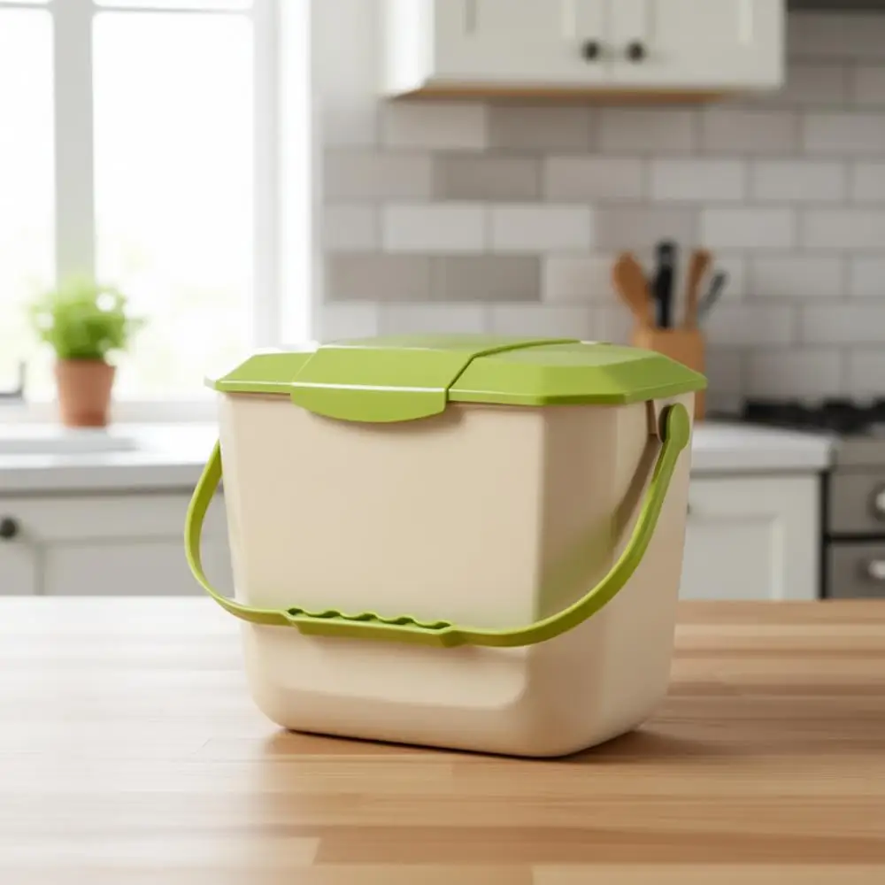 Компостный контейнер для столешницы на 2 галлона с крышкой, снижающей запахи, фильтром, герметичный, прочный и легко моющийся, бежевый/авокадо
Компостный контейнер для столешницы на 2 галлона с крышкой, снижающей запахи, фильтром, герметичный, прочный и легко моющийся, бежевый/авокадо