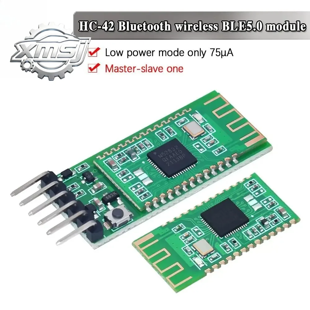 Módulo Bluetooth HC-42 BLE 5,0, maestro-esclavo integrado, nRF52832, inalámbrico, BLE5.0, puerto serie de transmisión transparen
Módulo Bluetooth HC-42 BLE 5,0, maestro-esclavo integrado, nRF52832, inalámbrico, BLE5.0, puerto serie de transmisión transparen