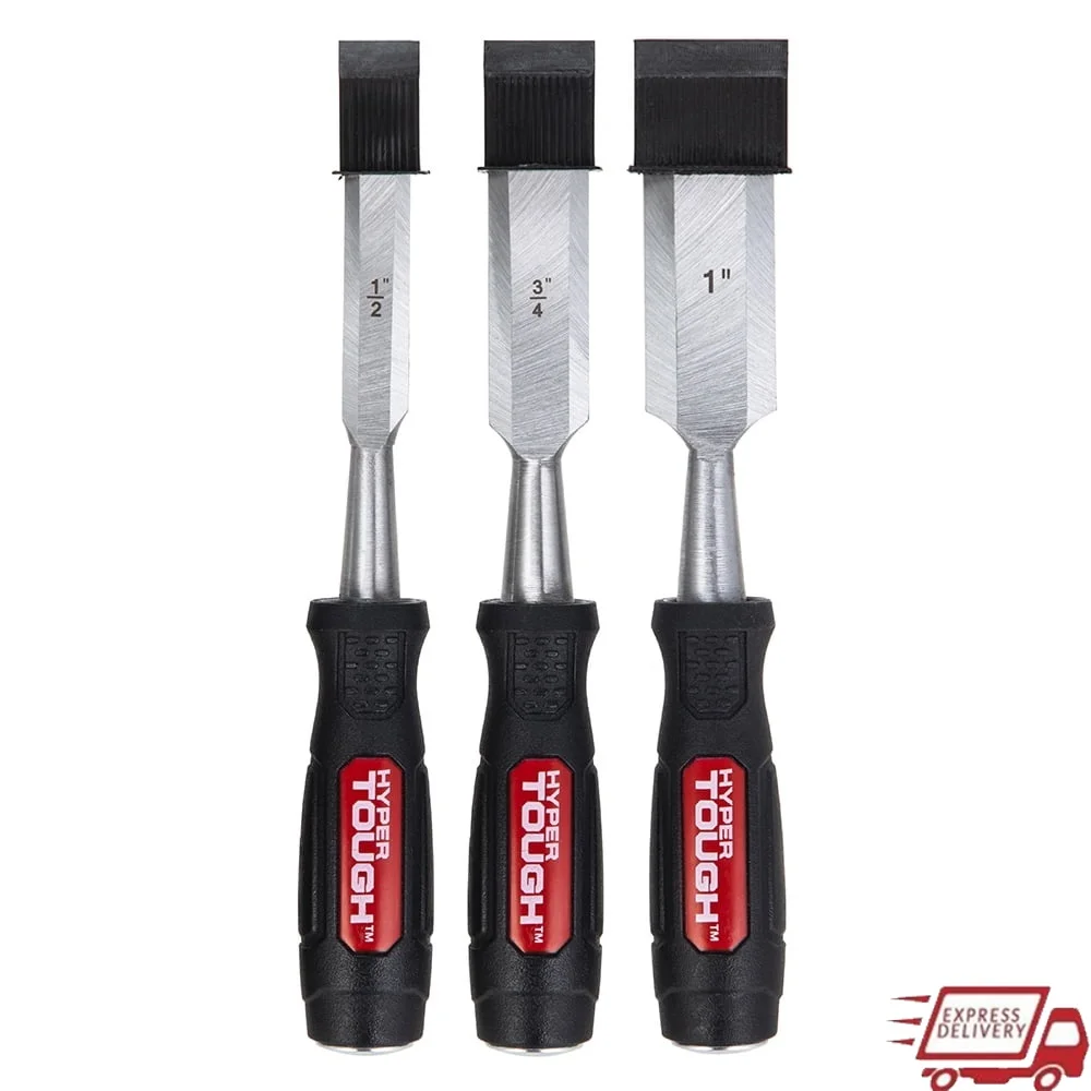 Набор долот из трех предметов по дереву с удобными ручками. Прецизионные лезвия для заземления. Яркие колпачки. Применения для деревообработки.
Набор долот из трех предметов по дереву с удобными ручками. Прецизионные лезвия для заземления. Яркие колпачки. Применения для деревообработки.