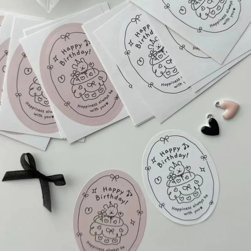 60Pcs Cute Cartoon Happy Birthday Sticker Birthday Cake Store Packaging Box Label Gift Box Decoration for Kid Cat & Bear Pattern
60Pcs Cute Cartoon Happy Birthday Sticker Birthday Cake Store Packaging Box Label Gift Box Decoration for Kid Cat & Bear Pattern