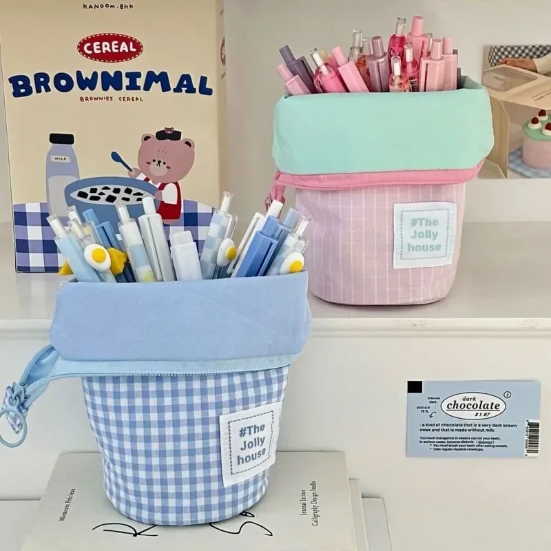 Creative Multifunctional Pencil Bag Solid Color Standing Pen Holder Portable Handheld Storage Pen Bags Student School Stationery
Creative Multifunctional Pencil Bag Solid Color Standing Pen Holder Portable Handheld Storage Pen Bags Student School Stationery