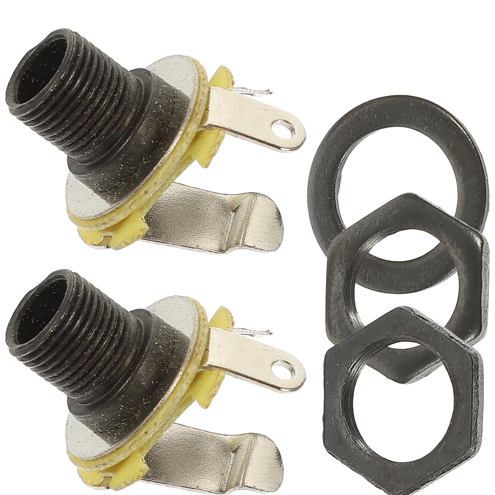 2 Pcs Electric Guitar Jack and Bass Socket Replacement Input Accessories Output Plate
2 Pcs Electric Guitar Jack and Bass Socket Replacement Input Accessories Output Plate
