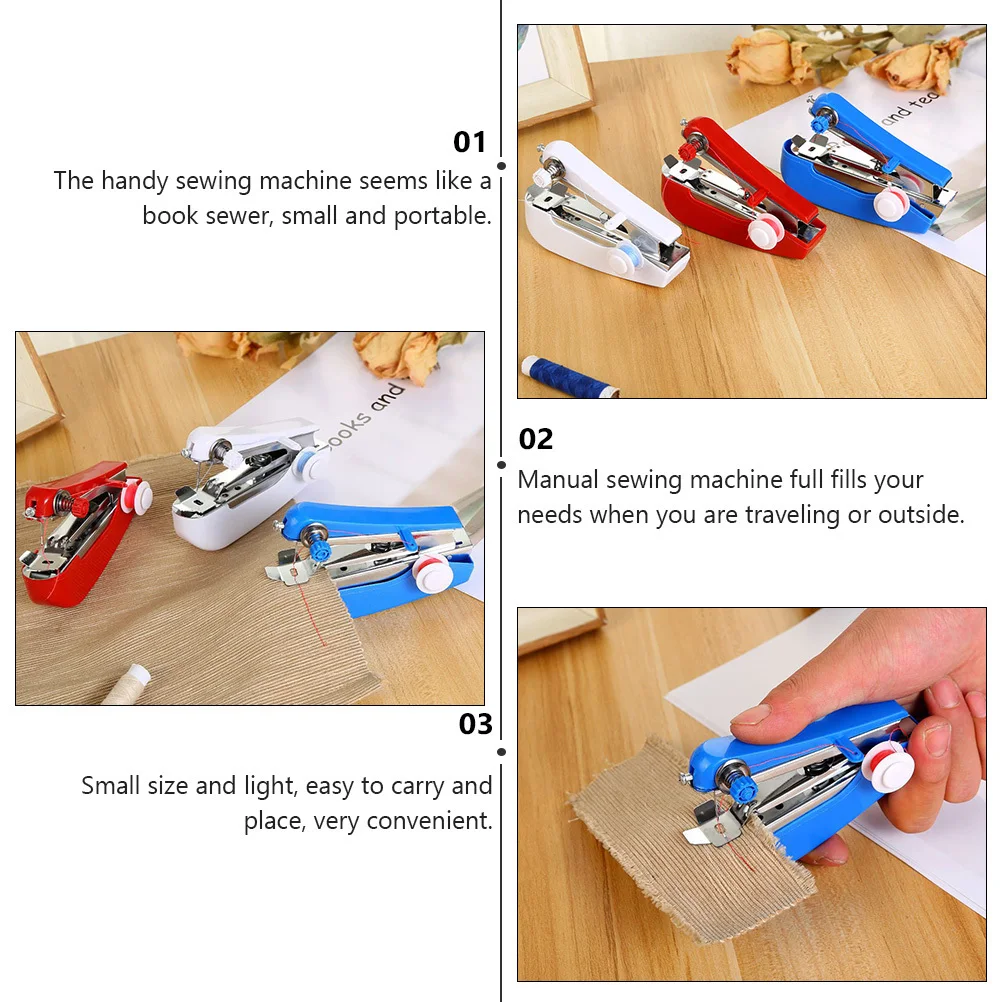 3Pcs Portable Mini Sewing Machine Handheld Manual Lightweight Emergency Mending Travel Sewing Tool Mending Machine
3Pcs Portable Mini Sewing Machine Handheld Manual Lightweight Emergency Mending Travel Sewing Tool Mending Machine