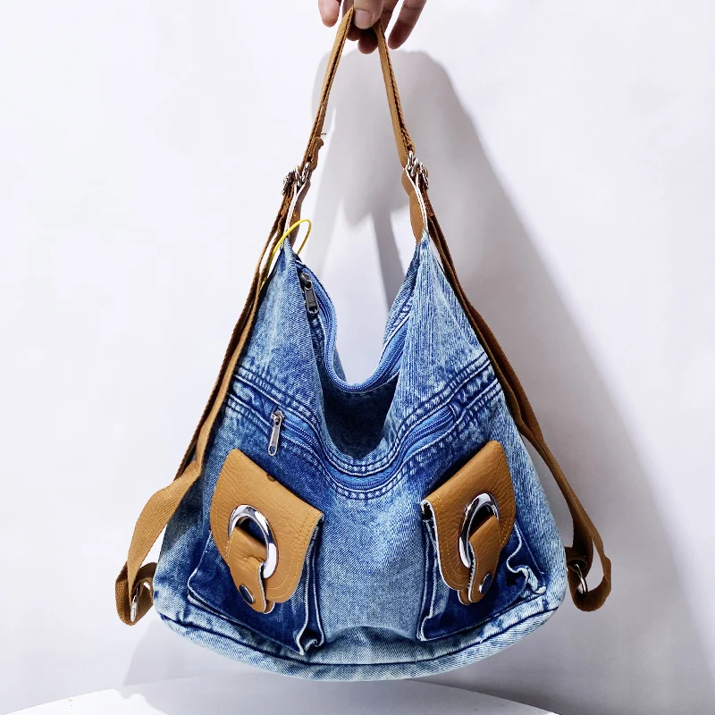 Preppy Style Denim Bags For Women Luxury Designer Handbag And Purses 2024 New In Metal Ring Strap Combination Backpacks Shoulder
Preppy Style Denim Bags For Women Luxury Designer Handbag And Purses 2024 New In Metal Ring Strap Combination Backpacks Shoulder