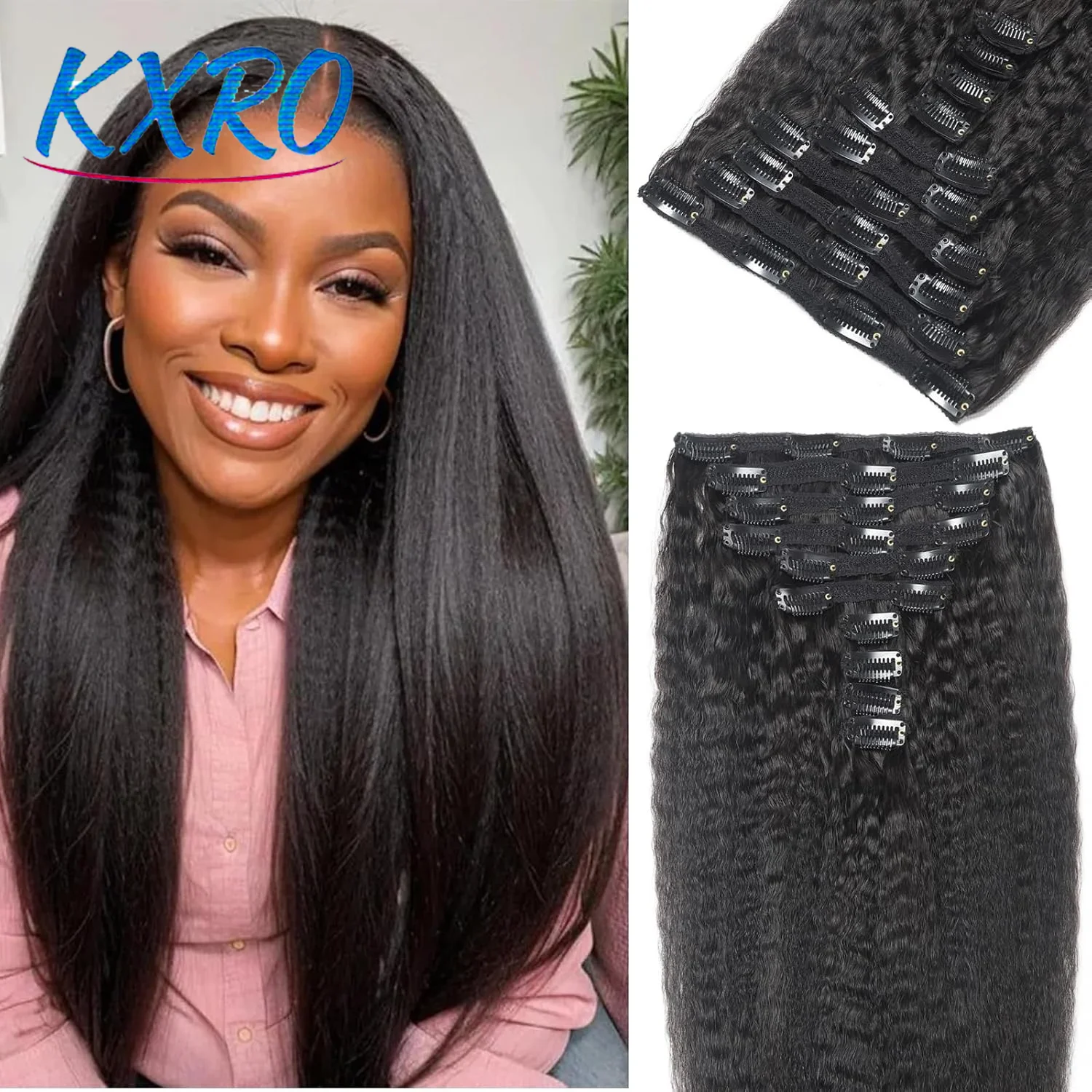 Yaki kinky Straight Human Hair Extensions Clip Ins Human Hair Natural Black For Women Brazilian Top Quality Human Hair Bundles Straight Clip In Hair Extension On Clearance Sale Party work daily life
Yaki kinky Straight Human Hair Extensions Clip Ins Human Hair Natural Black For Women Brazilian Top Quality Human Hair Bundles Straight Clip In Hair Extension On Clearance Sale Party work daily life