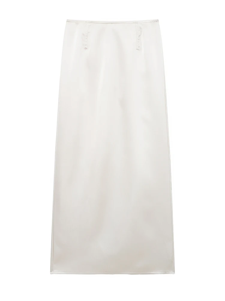 SIYANG Women Fashion Silk White Back Zipper Slit Straight Midi Skirt Vintage High Waist Female Chic Lady Skirts
SIYANG Women Fashion Silk White Back Zipper Slit Straight Midi Skirt Vintage High Waist Female Chic Lady Skirts