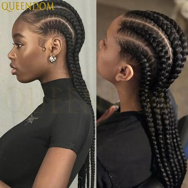 36 Inch Full Lace Wig for Black Women Knotless Box Cornrows Faux Locs Lace Frontal Synthetic Braided Hair
36 Inch Full Lace Wig for Black Women Knotless Box Cornrows Faux Locs Lace Frontal Synthetic Braided Hair
