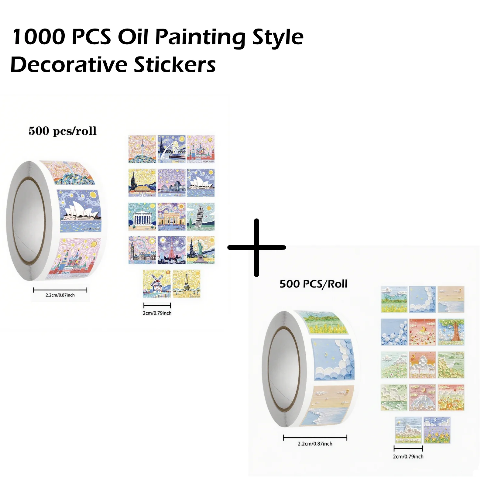1000 pcs Oil Painting Style Landscape World Famous Landmarks Stickers Envelope Sealing Sticker Cups Phone Decals Label Sticker
1000 pcs Oil Painting Style Landscape World Famous Landmarks Stickers Envelope Sealing Sticker Cups Phone Decals Label Sticker