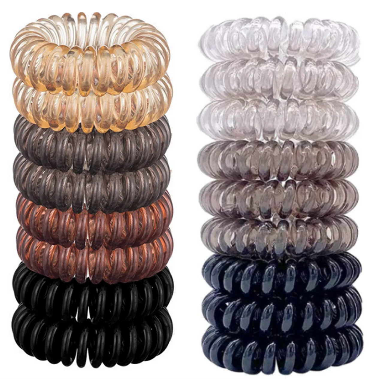 20 Pcs Spiral Hair Ties Cord Hair Ties for Thick Hair - Women Ponytail Holder Elastics Hair Band
20 Pcs Spiral Hair Ties Cord Hair Ties for Thick Hair - Women Ponytail Holder Elastics Hair Band
