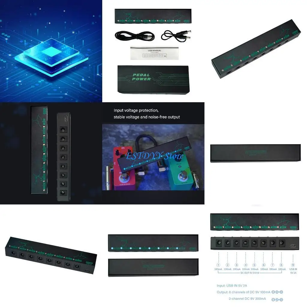 G6DE Practical 9V 8 Channel Power Unit Suitable for Musical Instruments 1000mA Output and Aluminum Alloy Texture Housing
G6DE Practical 9V 8 Channel Power Unit Suitable for Musical Instruments 1000mA Output and Aluminum Alloy Texture Housing