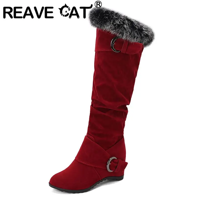 REAVE CAT Модные женские сапоги до колена из флока, замши, круглые ботинки на танкетке 7 см, плиссированные пряжки на ремне, большой размер 42 43 Ботильоны для вечеринок и свиданий
REAVE CAT Модные женские сапоги до колена из флока, замши, круглые ботинки на танкетке 7 см, плиссированные пряжки на ремне, большой размер 42 43 Ботильоны для вечеринок и свиданий