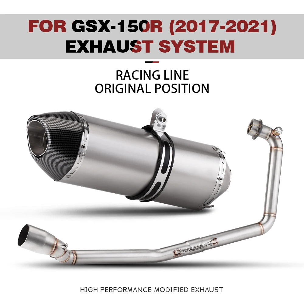 Suitable for GSX-150R GSX150RR GSX150 R77 motorcycle stainless steel full exhaust system set (2017-2021)
Suitable for GSX-150R GSX150RR GSX150 R77 motorcycle stainless steel full exhaust system set (2017-2021)