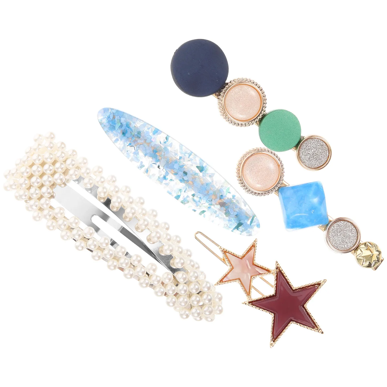 5pcs Crystal Rhinestone Hairpin Set Stylish Snap Barrettes Plastic Durable Vivid Color Girls Party Accessories
5pcs Crystal Rhinestone Hairpin Set Stylish Snap Barrettes Plastic Durable Vivid Color Girls Party Accessories