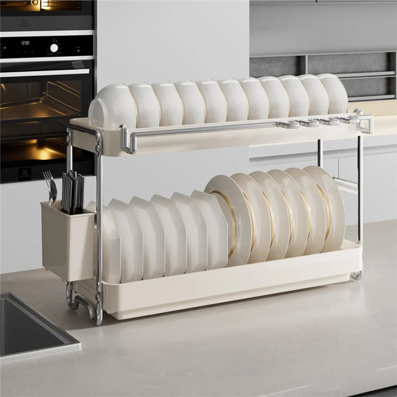 Reliable Stainless Steel Dish Rack, Countertop Kitchen Storage Organizer For Tableware, Drain Basket-Space Saving Sink Accessory
Reliable Stainless Steel Dish Rack, Countertop Kitchen Storage Organizer For Tableware, Drain Basket-Space Saving Sink Accessory