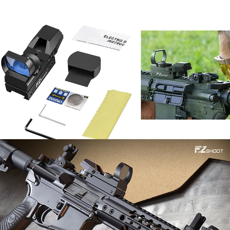 EZshoot Red Green Dot Sight Scope Reflex Sights 4 Adjustable Reticle Holographic Optics with 20mm Rail Mount for Hunting
EZshoot Red Green Dot Sight Scope Reflex Sights 4 Adjustable Reticle Holographic Optics with 20mm Rail Mount for Hunting