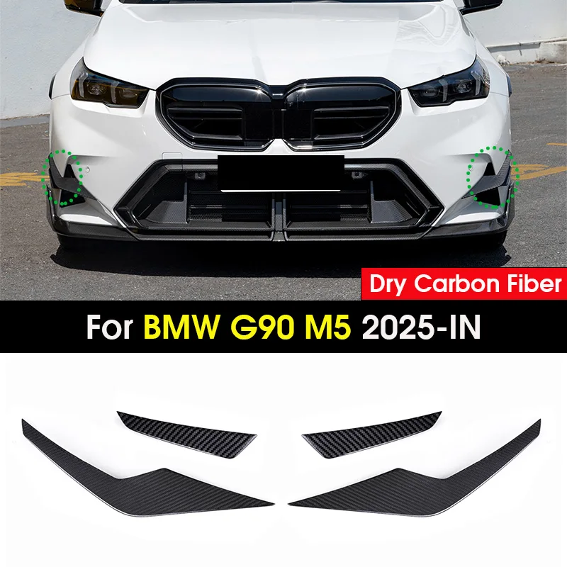 4pcs Real Dry Carbon Fiber Front Bumper Side Canards Fin Flaps Trim For BMW G90 M5 2025 2026-IN Car Splitter Canard Body kit
4pcs Real Dry Carbon Fiber Front Bumper Side Canards Fin Flaps Trim For BMW G90 M5 2025 2026-IN Car Splitter Canard Body kit