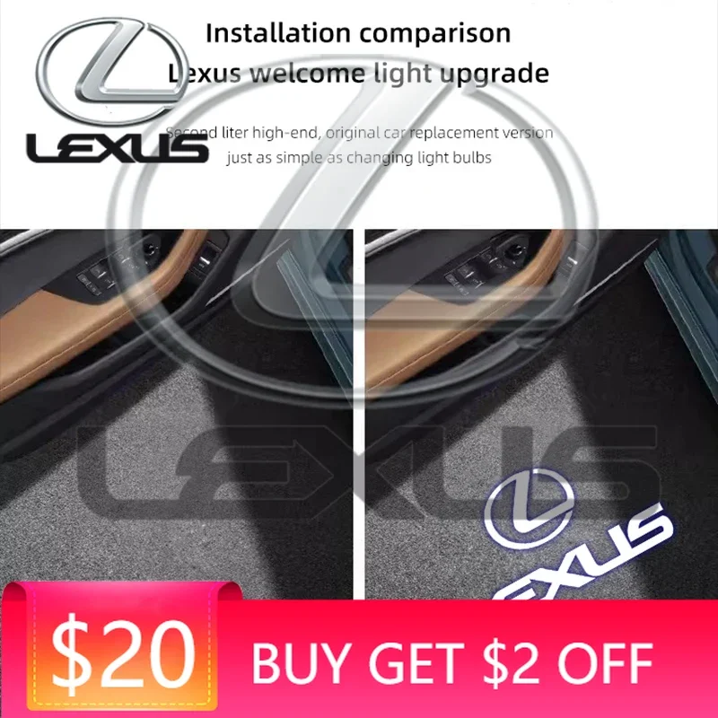 Emblems For Lexus F SPORT ES RX NX LS UX LM LX GX LC RZ IS CT GS RC HS SC TX LB 2pcs LED Light Car Door Projector Welcome Light
Emblems For Lexus F SPORT ES RX NX LS UX LM LX GX LC RZ IS CT GS RC HS SC TX LB 2pcs LED Light Car Door Projector Welcome Light