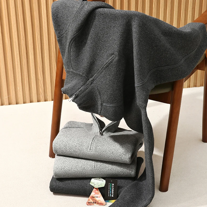 Мягкий вязаный свитер на молнии с воротником-стойкой, мужской, модный, городской стиль, осенне-зимний, теплый, с длинными рукавами, кашемировый...
Мягкий вязаный свитер на молнии с воротником-стойкой, мужской, модный, городской стиль, осенне-зимний, теплый, с длинными рукавами, кашемировый...