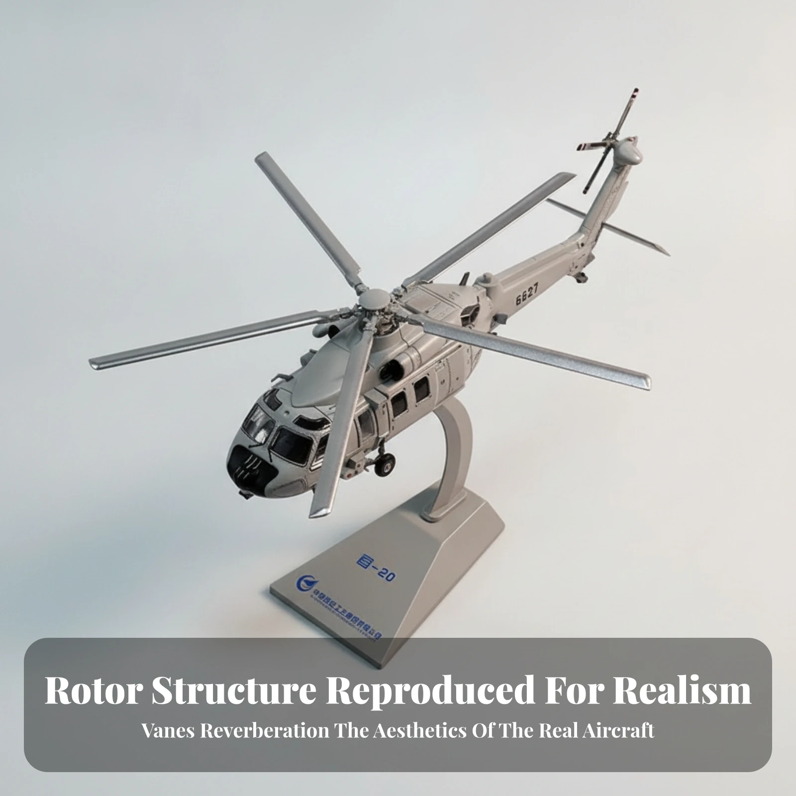 Utility Helicopter Model Movable Rotors Alloy Helicopter Model Toy Display Stand Gray Finish
Utility Helicopter Model Movable Rotors Alloy Helicopter Model Toy Display Stand Gray Finish
