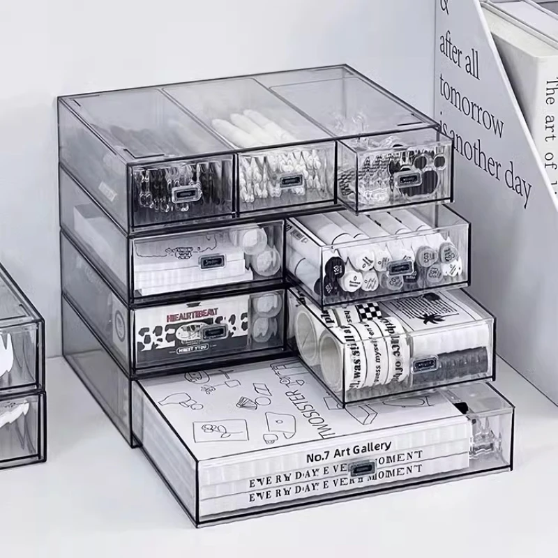 Desktop Storage Box Organizer Drawer-type Transparent Dormitory Study Table Stationery Storage Box Acrylic Desk Pen Book Rack
Desktop Storage Box Organizer Drawer-type Transparent Dormitory Study Table Stationery Storage Box Acrylic Desk Pen Book Rack