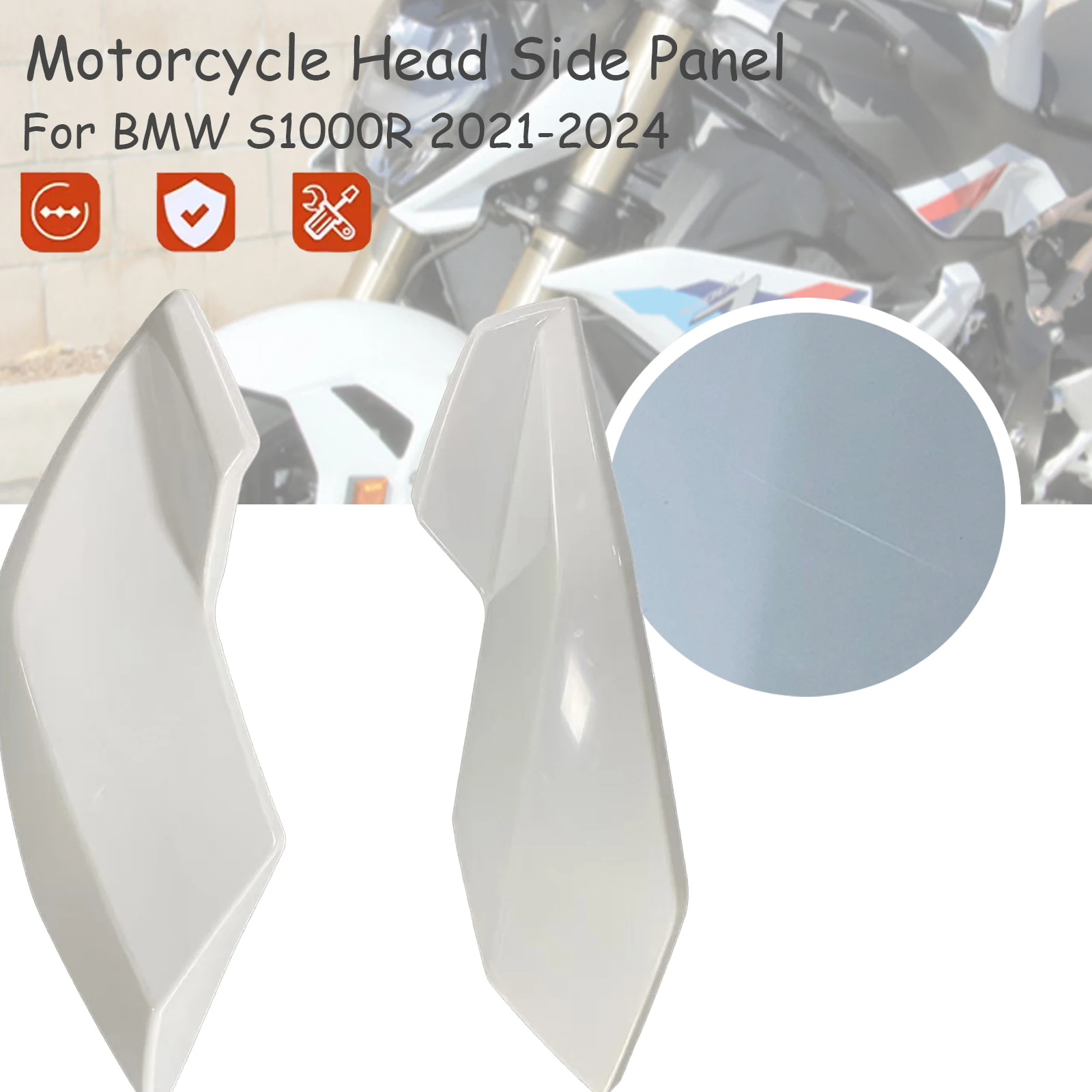 Motorcycle Head Side Panel Upper Front Headlight Nose Turn Signal Fairing Fit For BMW M1000R S1000R 2021 2022 2023 2024
Motorcycle Head Side Panel Upper Front Headlight Nose Turn Signal Fairing Fit For BMW M1000R S1000R 2021 2022 2023 2024