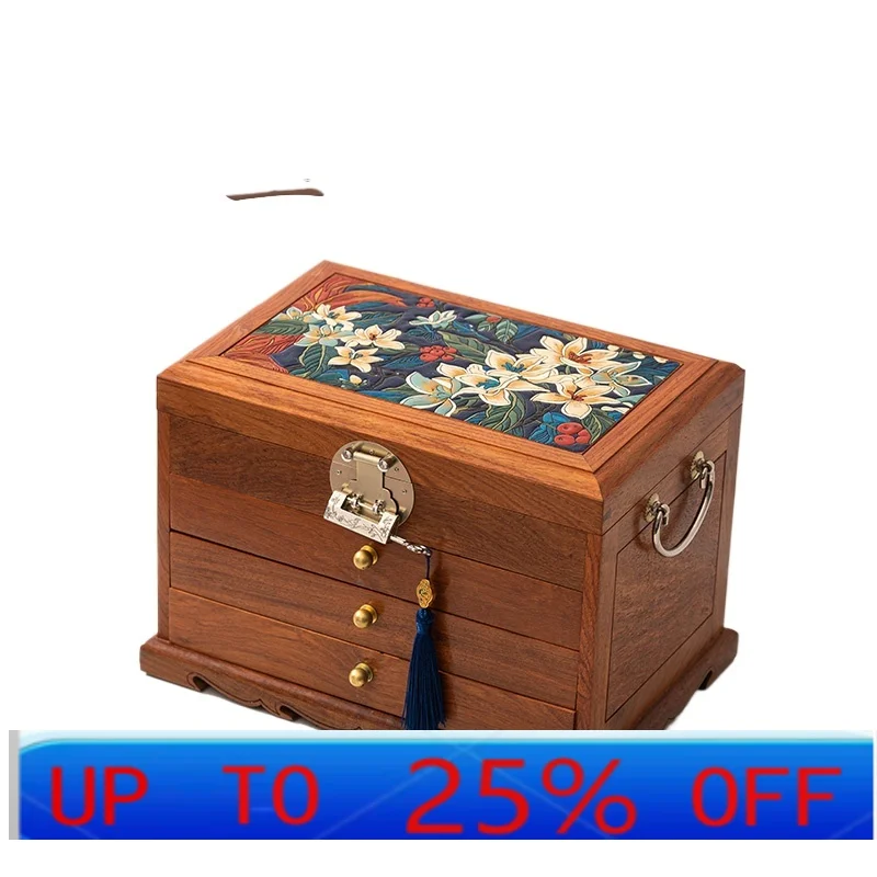 Шкатулка для драгоценностей LMM из цельного дерева, большая вместительная шкатулка для хранения свадебных украшений в китайском стиле из красного дерева
Шкатулка для драгоценностей LMM из цельного дерева, большая вместительная шкатулка для хранения свадебных украшений в китайском стиле из красного дерева