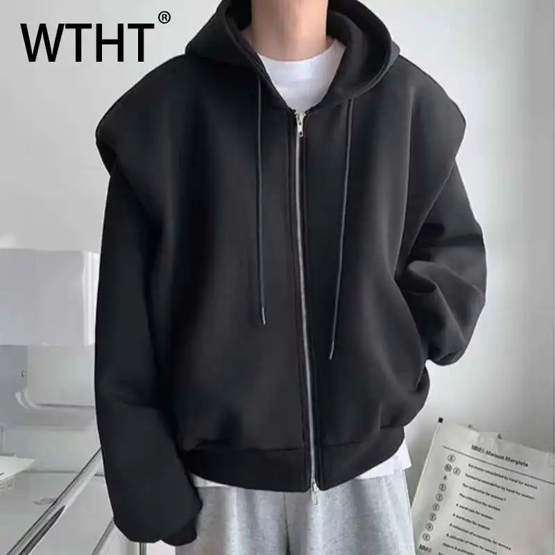 WTHT модные мужские однотонные наплечники на молнии, дизайнерские повседневные пальто, модные свободные куртки с капюшоном и длинными рукавами, мужские 2A0487
WTHT модные мужские однотонные наплечники на молнии, дизайнерские повседневные пальто, модные свободные куртки с капюшоном и длинными рукавами, мужские 2A0487