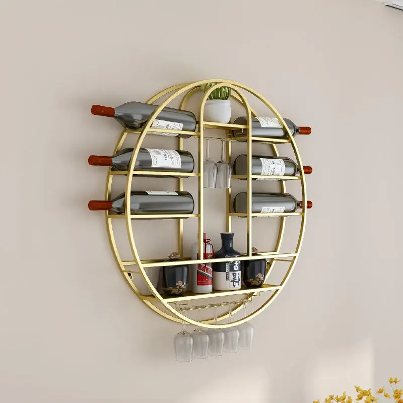 Wall-mounted red wine rack Bar counter Wine cabinet Household wrought iron high-grade Baijiu rack rack Simple modern
Wall-mounted red wine rack Bar counter Wine cabinet Household wrought iron high-grade Baijiu rack rack Simple modern