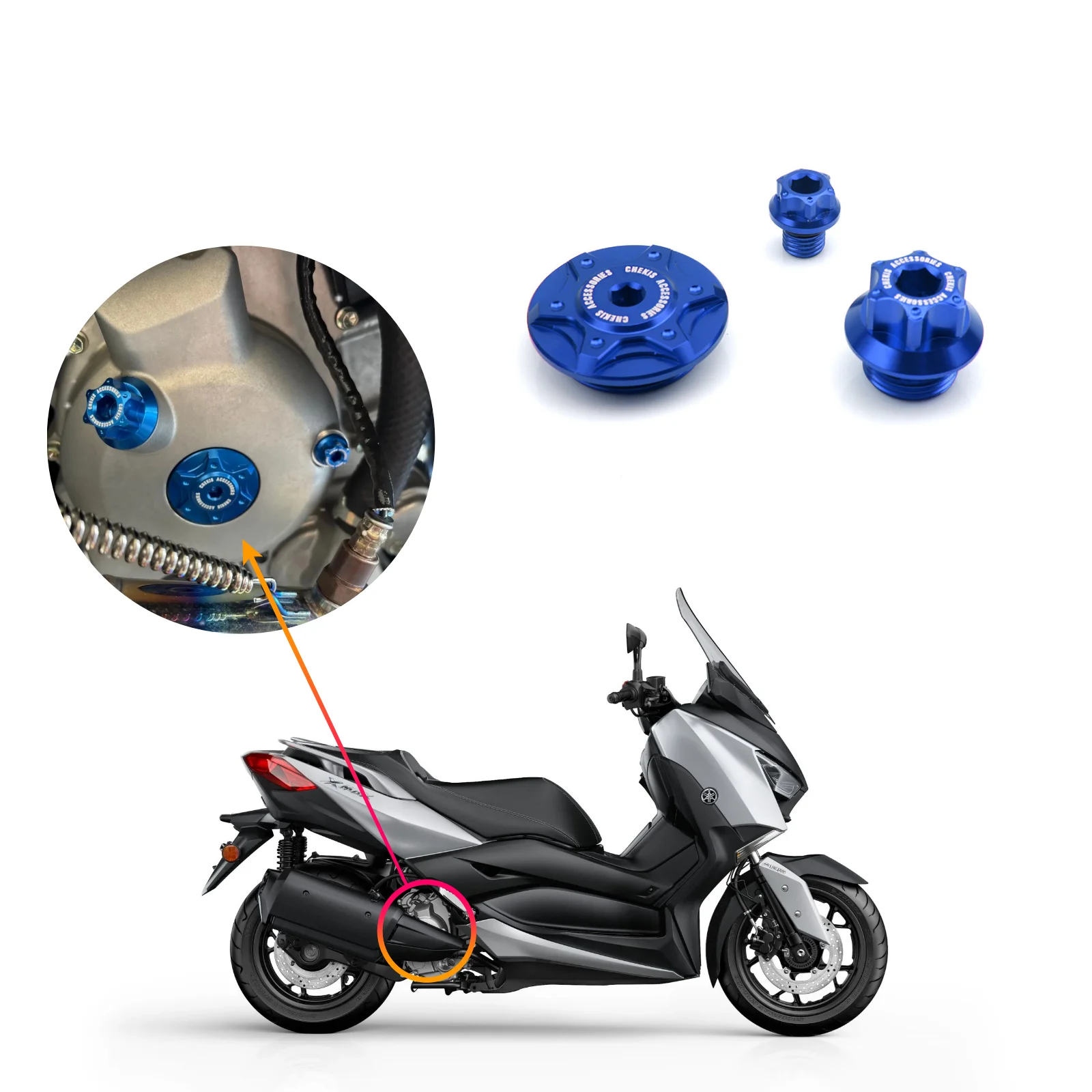 Anti-Theft Gear Oil Tank Screw Cover Decor for Yamaha XMAX250 XMAX300 Durable Motorcycle Engine Oil Cap Modified Accessories
Anti-Theft Gear Oil Tank Screw Cover Decor for Yamaha XMAX250 XMAX300 Durable Motorcycle Engine Oil Cap Modified Accessories