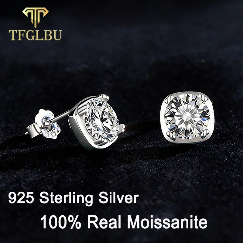 TFGLBU D Color Moissanite Square Sugar Stud Earrings For Women Top Quality 100% 925 Sterling Silver Sparkling Wedding Jewelry
TFGLBU D Color Moissanite Square Sugar Stud Earrings For Women Top Quality 100% 925 Sterling Silver Sparkling Wedding Jewelry