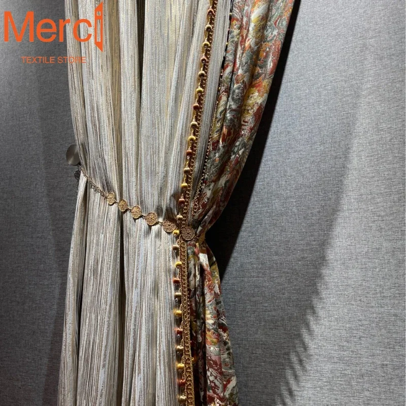 Gold Jacquard Curtains Luxury American Splicing Blackout Light Luxury Curtains for Living Dining Room Bedroom Customization
Gold Jacquard Curtains Luxury American Splicing Blackout Light Luxury Curtains for Living Dining Room Bedroom Customization