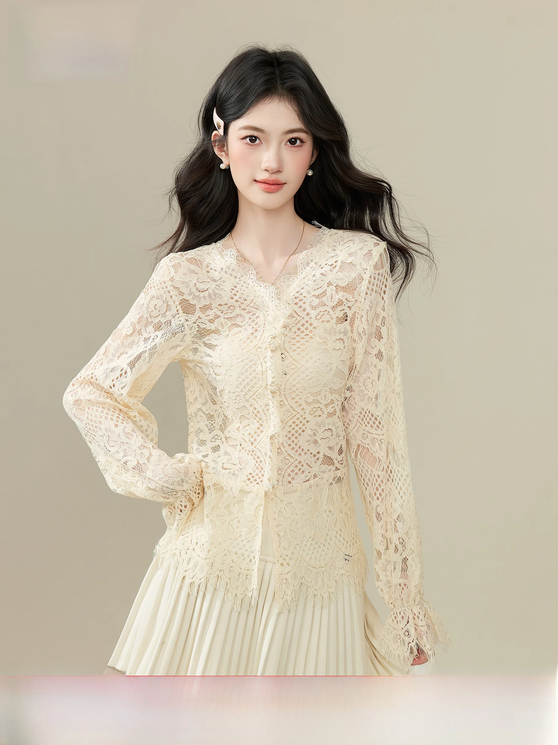 Lingerie Top Lace Hollow out Women's New Style Spring Inner And Outer Wear Princesse Style Polyester Fiber Breathable Long Sl...
Lingerie Top Lace Hollow out Women's New Style Spring Inner And Outer Wear Princesse Style Polyester Fiber Breathable Long Sl...