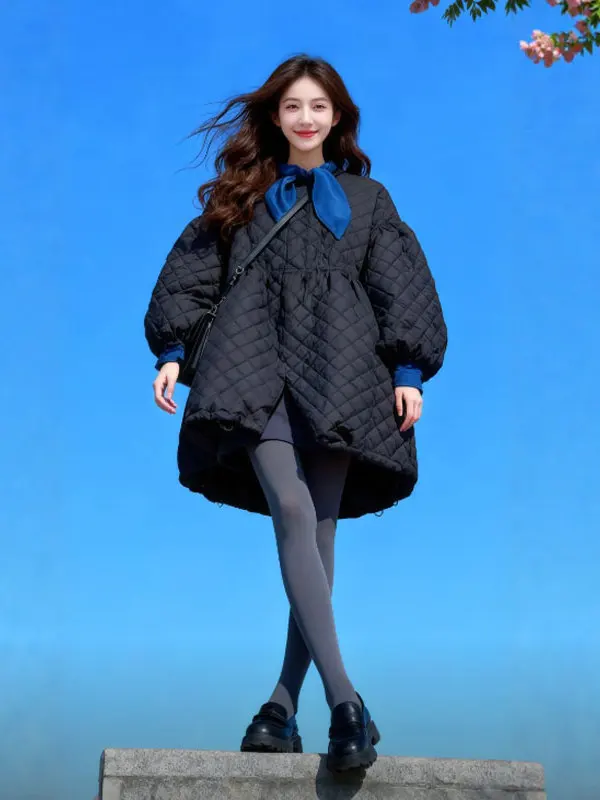 Корейская свободная хлопковая куртка черного цвета: теплая, модная осенняя верхняя одежда для невысоких женщин, удобное хлопковое пальто
Корейская свободная хлопковая куртка черного цвета: теплая, модная осенняя верхняя одежда для невысоких женщин, удобное хлопковое пальто