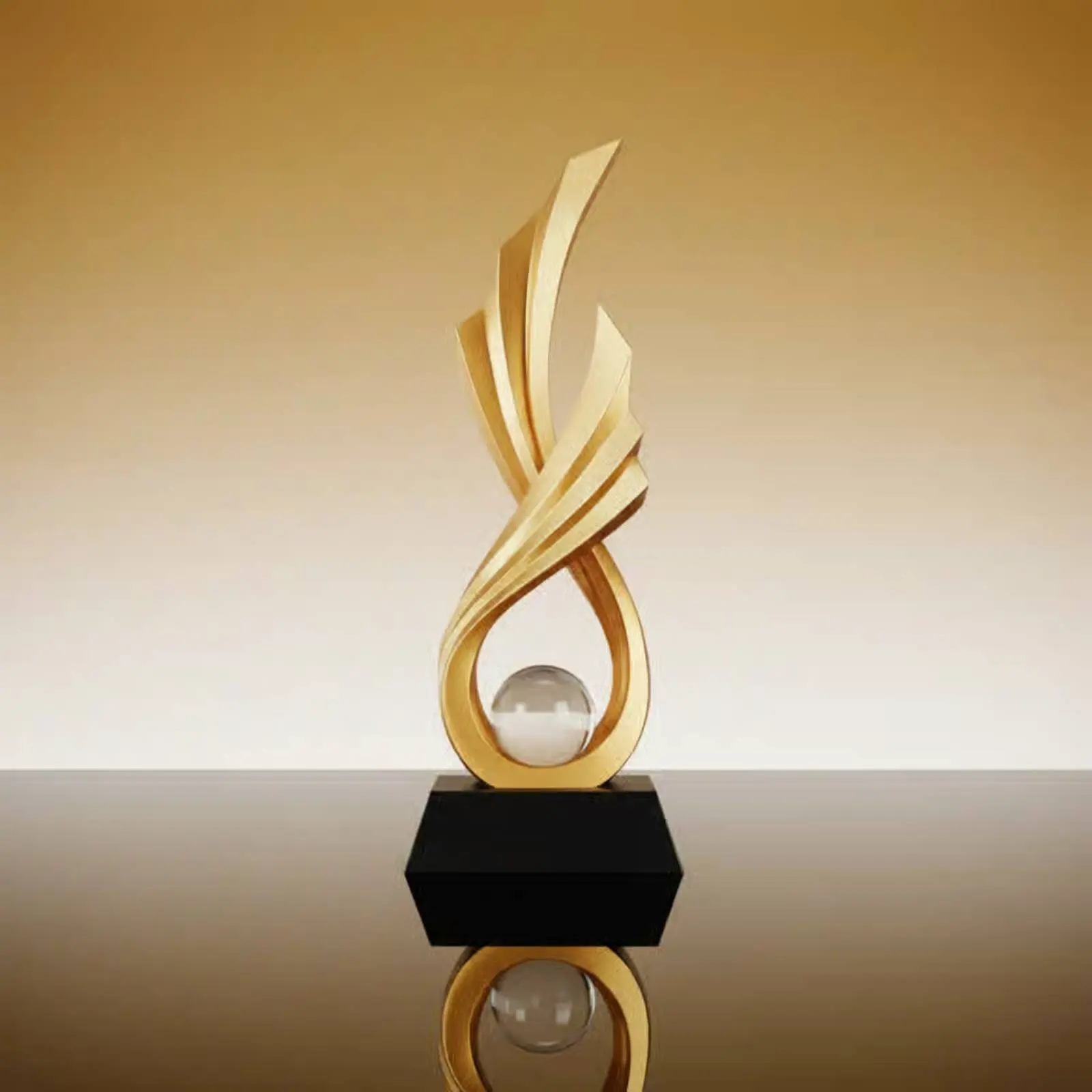 Modern Art Table Decoration Bright Luxury Modern Art Figurine Spiral Sculpture with Sphere Creative Shape Wave Design
Modern Art Table Decoration Bright Luxury Modern Art Figurine Spiral Sculpture with Sphere Creative Shape Wave Design