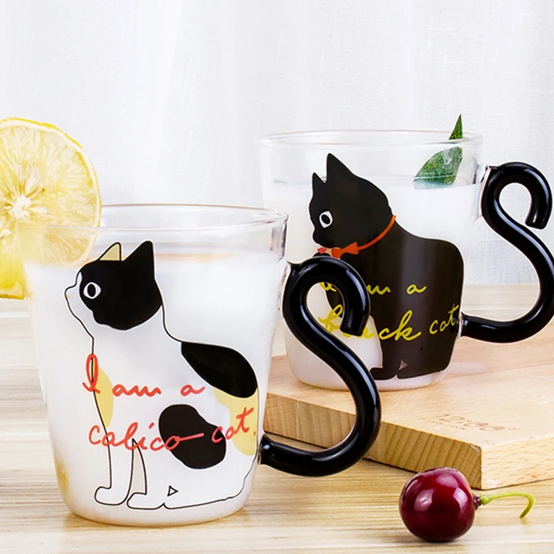 A01F-Cute Kitty Стеклянная чашка для воды Cat Tail Кружка с ручкой Молоко Чай Кофе Фруктовый сок Кружка Посуда для напитков Домашний офис Чашка для влюбленных
A01F-Cute Kitty Стеклянная чашка для воды Cat Tail Кружка с ручкой Молоко Чай Кофе Фруктовый сок Кружка Посуда для напитков Домашний офис Чашка для влюбленных