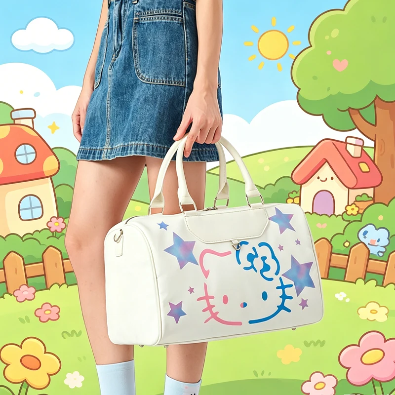 PU Hello Kittys Travel Bag New Miss Large Capacity Anime Fitness Handbag Water Proof Printing Crossbody Bag Bags for Woman
PU Hello Kittys Travel Bag New Miss Large Capacity Anime Fitness Handbag Water Proof Printing Crossbody Bag Bags for Woman