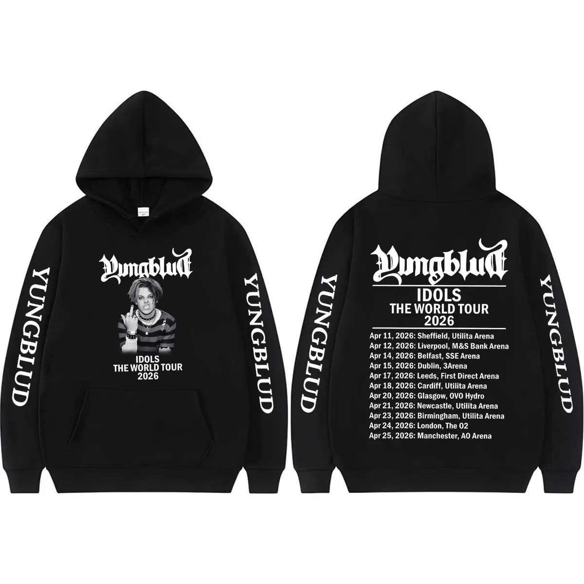Youngblud Idols The World Tour 2026 Print Sweatshirts Men Women High Quality Loose Hoodies Oversized Fashion Street Trend Hoodie
Youngblud Idols The World Tour 2026 Print Sweatshirts Men Women High Quality Loose Hoodies Oversized Fashion Street Trend Hoodie