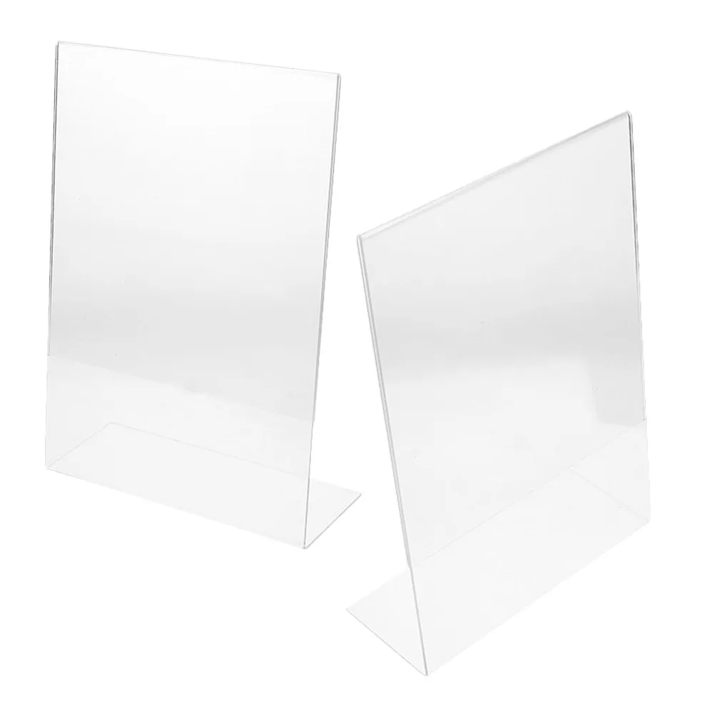 2Pcs Acrylic Display Stand L-Shaped Clear Menu Stand for Qr Code Price Tag Advertisement Sign Holder Tabletop Office Restaurant
2Pcs Acrylic Display Stand L-Shaped Clear Menu Stand for Qr Code Price Tag Advertisement Sign Holder Tabletop Office Restaurant