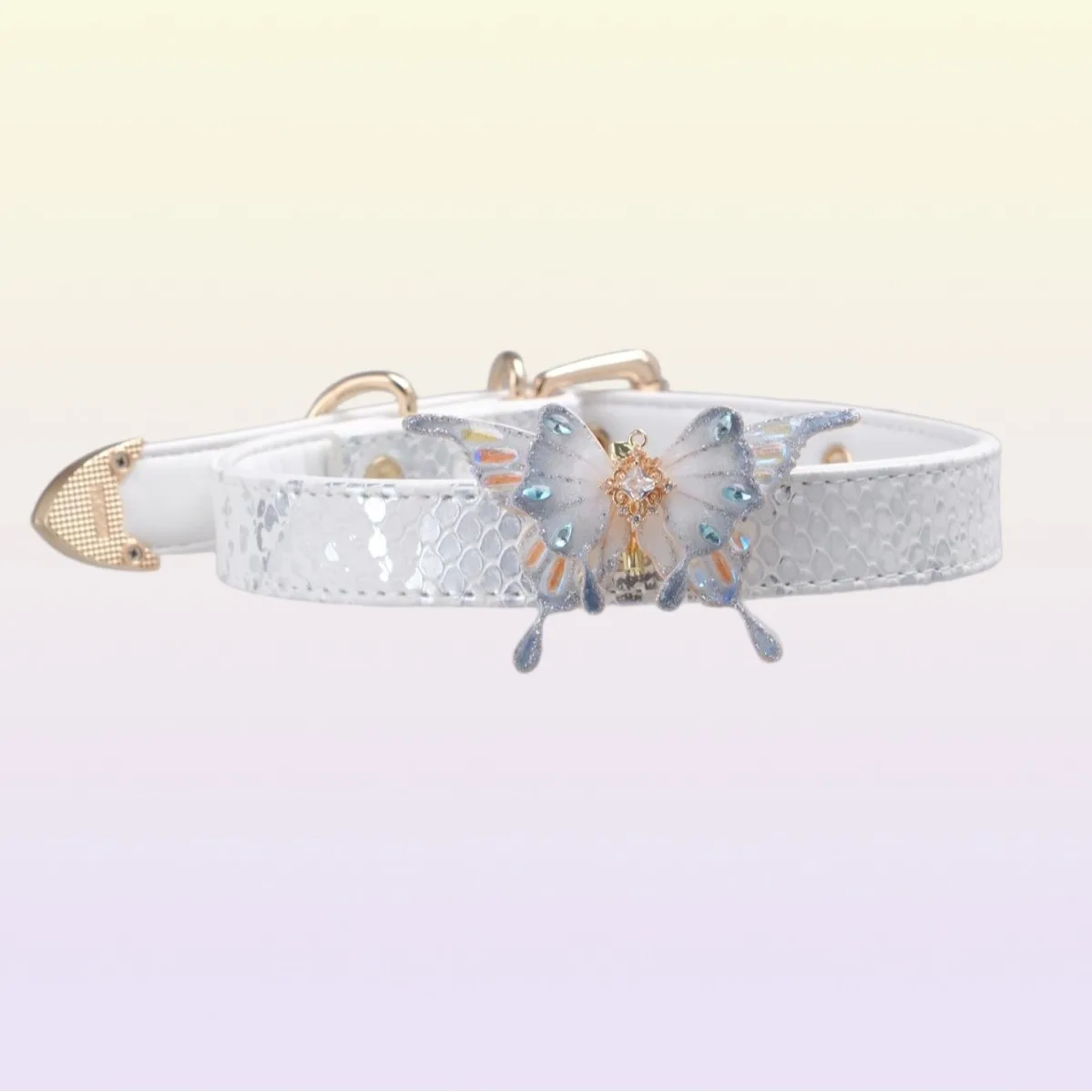 Adult Games Enchanted Butterfly Choker Necklace, White Snake Pattern Faux Leather Collar with Crystal & Glitter Accents
Adult Games Enchanted Butterfly Choker Necklace, White Snake Pattern Faux Leather Collar with Crystal & Glitter Accents