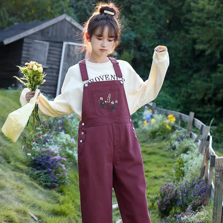Sweet Embroidered Washed Denim Wide Leg Overalls Women's Loose Fit Spring 2026 High Waist Long Pants Cotton Casual Trousers
Sweet Embroidered Washed Denim Wide Leg Overalls Women's Loose Fit Spring 2026 High Waist Long Pants Cotton Casual Trousers