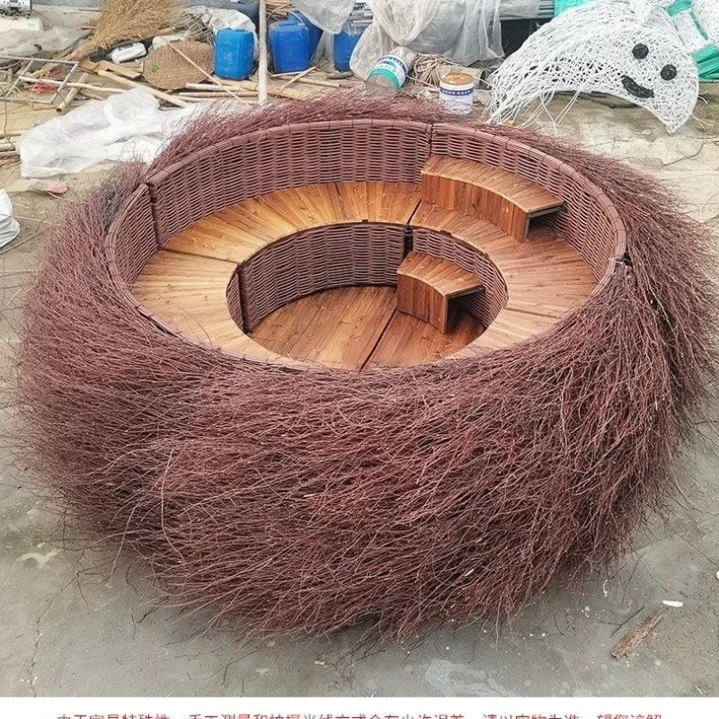 Outdoor circular landscape garden homestay courtyard leisure rattan waterproof swing booth
Outdoor circular landscape garden homestay courtyard leisure rattan waterproof swing booth