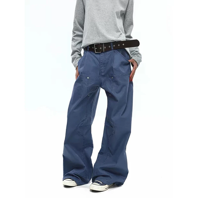 Man's Baggy Blue Pants Oversize Cargo Jeans Pants Harajuku American 2000s Style Vintage Y2k BF Style Trousers Clothes
Man's Baggy Blue Pants Oversize Cargo Jeans Pants Harajuku American 2000s Style Vintage Y2k BF Style Trousers Clothes